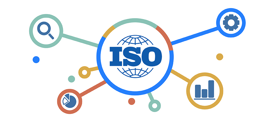 ISO certification emblem representing ABC Translations' compliance with international translation and localization standards